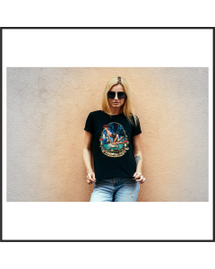 Girly-Shirt "Schaukelpferd" schwarz